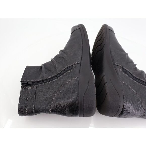 Clarks Women's Cheyn Zoe Ankle Boot Size 9 Black Shoe Leather Zip Up Bootie - Picture 9 of 12